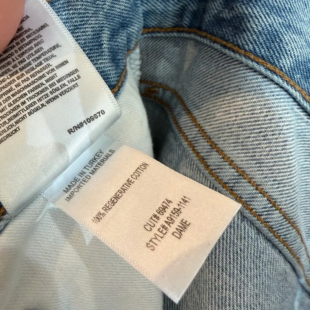 Agolde Dame Wide Leg Light Wash Women's Jeans OVERSIZED - Picture 5 of 5